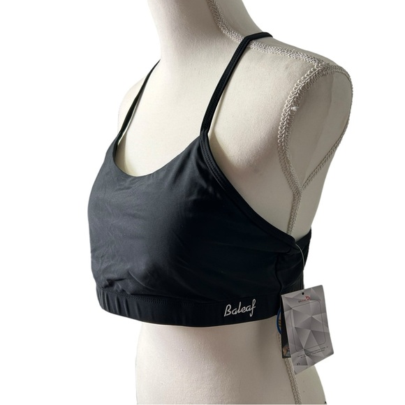 BALEAF womens black athletic racerback swim top UPF50+ size XL NWT - Picture 2 of 6